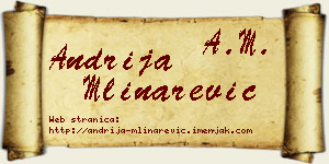 Andrija Mlinarević vizit kartica